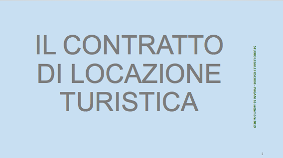 Contratto di locazione turistica